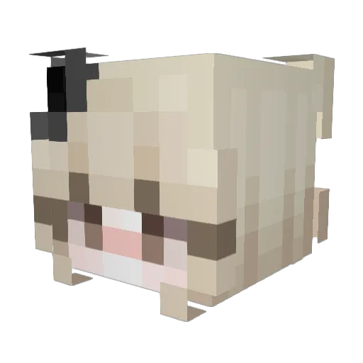 ghostkei Minecraft avatar head, 3D render