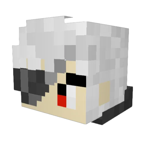 ghostking98 Minecraft avatar head, 3D render