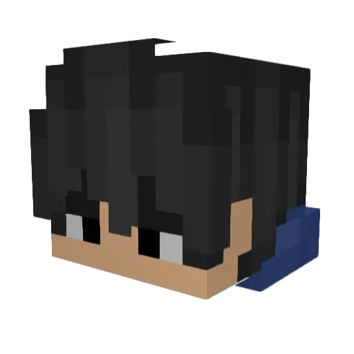 ghostlane_ Minecraft avatar head, 3D render