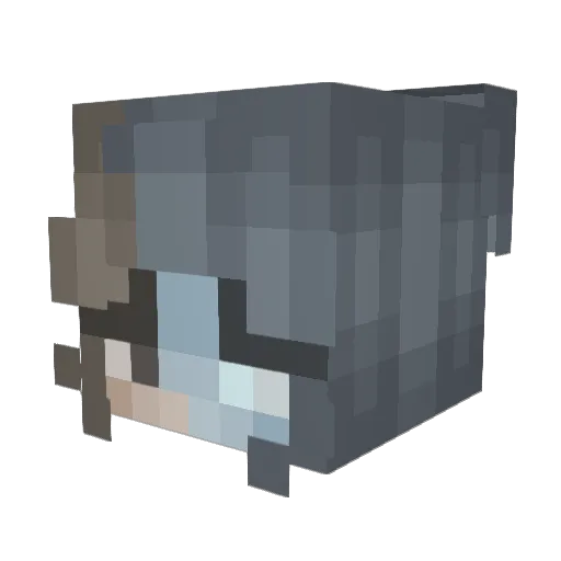 ghostlingz Minecraft avatar head, 3D render