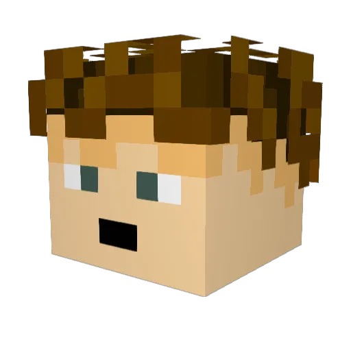 ghostly144 Minecraft avatar head, 3D render