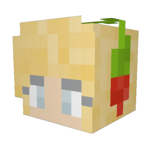 ghostlyevelyn Minecraft avatar head, 3D render