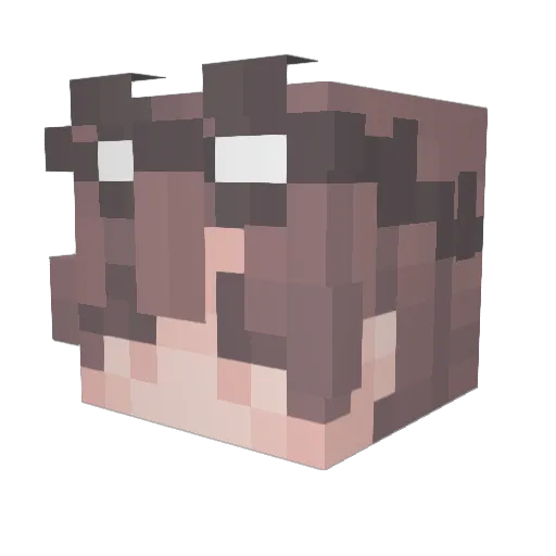 ghostlytears Minecraft avatar head, 3D render