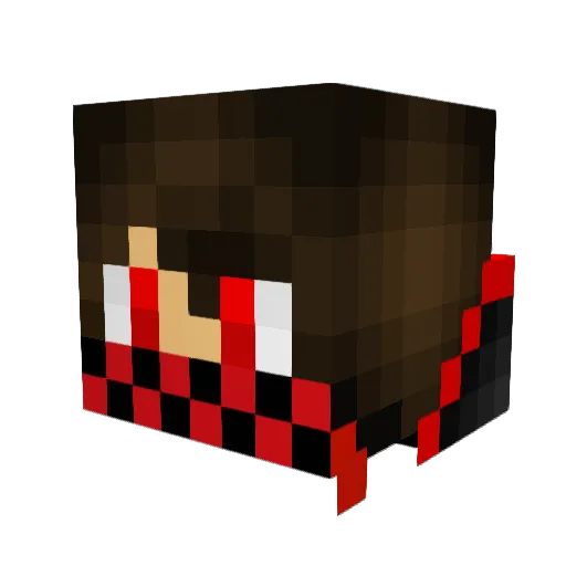 ghostnuke Minecraft avatar head, 3D render