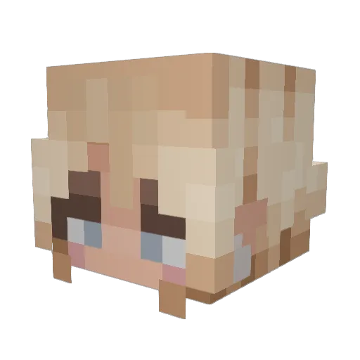ghostoftheattic Minecraft avatar head, 3D render