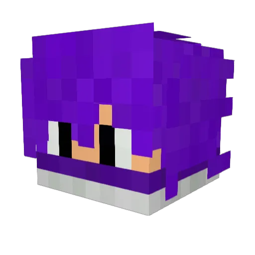 ghostoftokyo_ Minecraft avatar head, 3D render