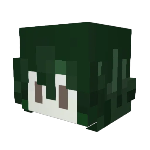 ghostpanty Minecraft avatar head, 3D render