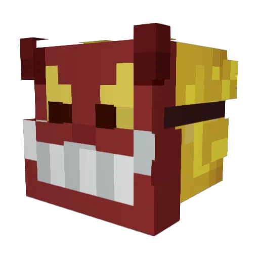 ghostparadoxe Minecraft avatar head, 3D render