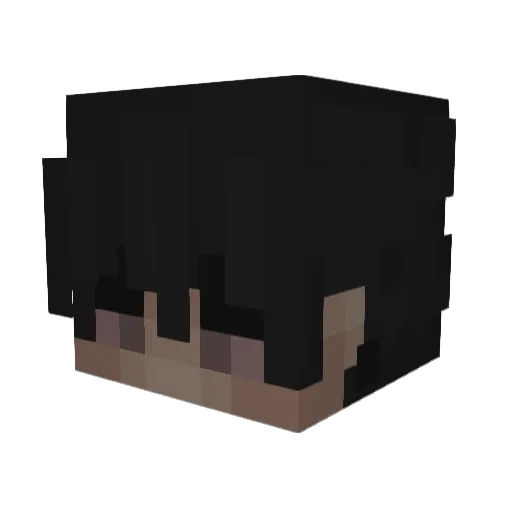 ghostparty Minecraft avatar head, 3D render