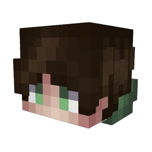 ghostqgames Minecraft avatar head, 3D render