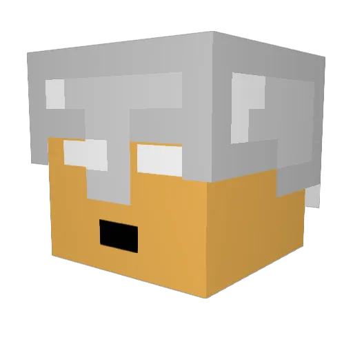 ghostrider_5 Minecraft avatar head, 3D render