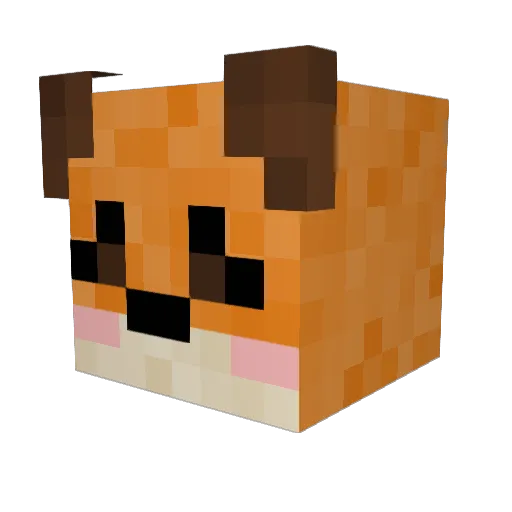ghostridvideo Minecraft avatar head, 3D render