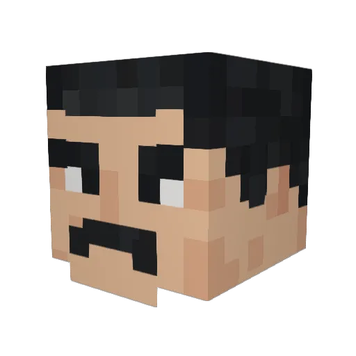 ghostspek Minecraft avatar head, 3D render