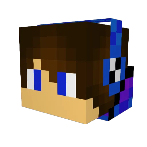 ghoststrixqc24 Minecraft avatar head, 3D render