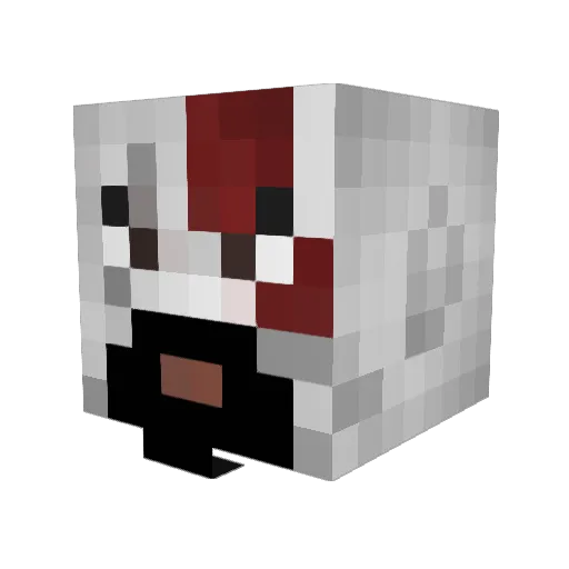 ghostsurf Minecraft avatar head, 3D render