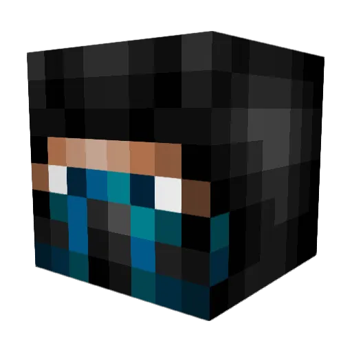 ghostwiper Minecraft avatar head, 3D render