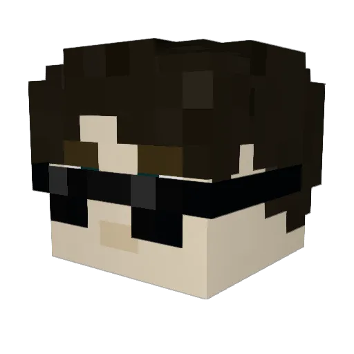ghostwithaface Minecraft avatar head, 3D render