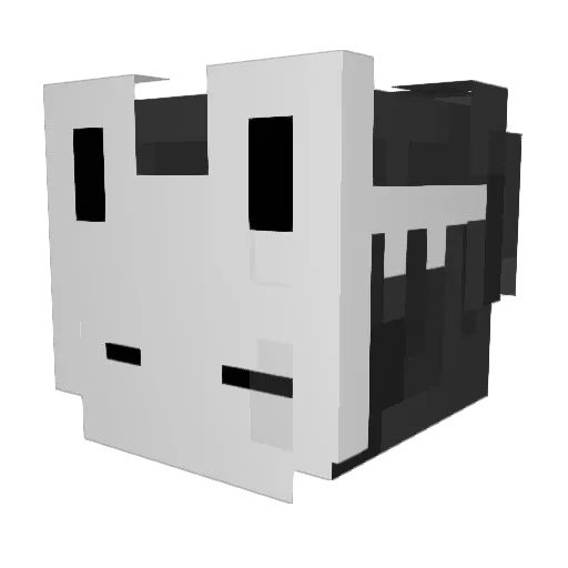 ghostwrldd Minecraft avatar head, 3D render