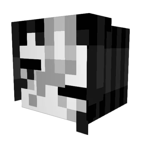 ghostwtblocks Minecraft avatar head, 3D render