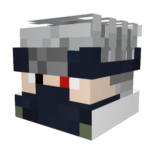 ghostxreal Minecraft avatar head, 3D render