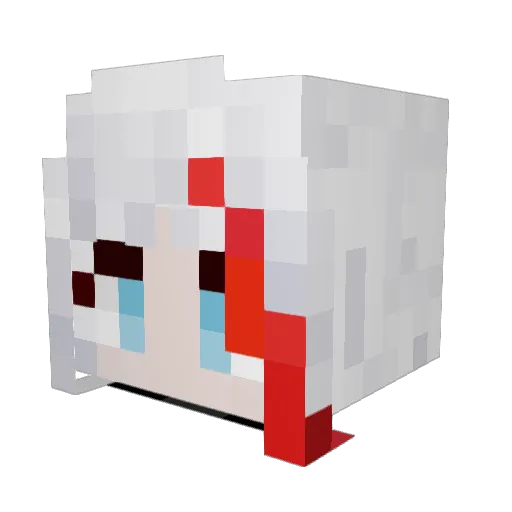 ghostynova Minecraft avatar head, 3D render