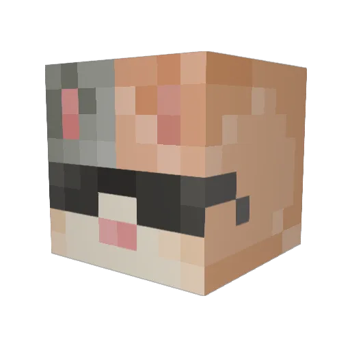 ghoszzzz Minecraft avatar head, 3D render