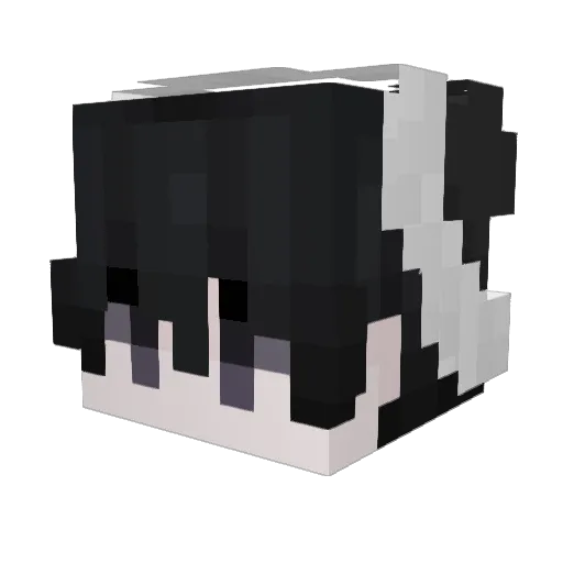 ghoul Minecraft avatar head, 3D render