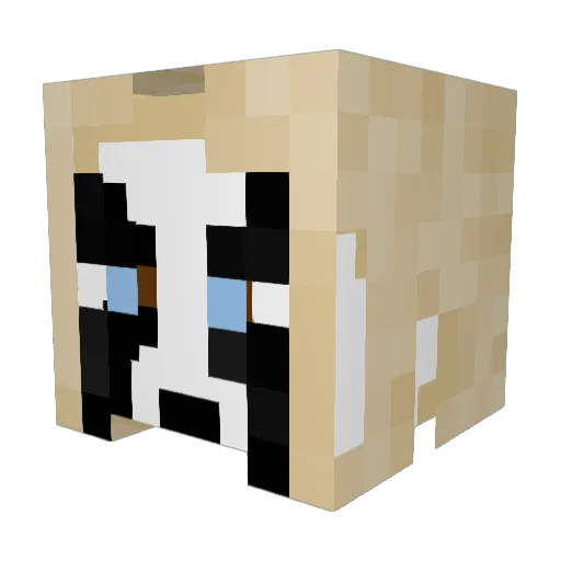 ghoulfag Minecraft avatar head, 3D render