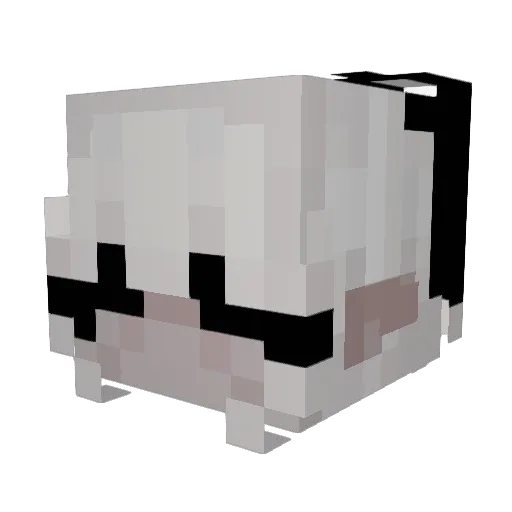 ghoulgab Minecraft avatar head, 3D render