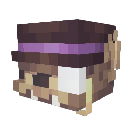 ghouller Minecraft avatar head, 3D render