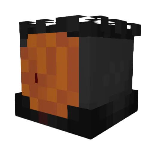 ghoultials Minecraft avatar head, 3D render