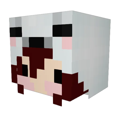 ghoulxxfriend Minecraft avatar head, 3D render