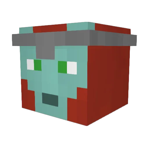 ghstnn Minecraft avatar head, 3D render