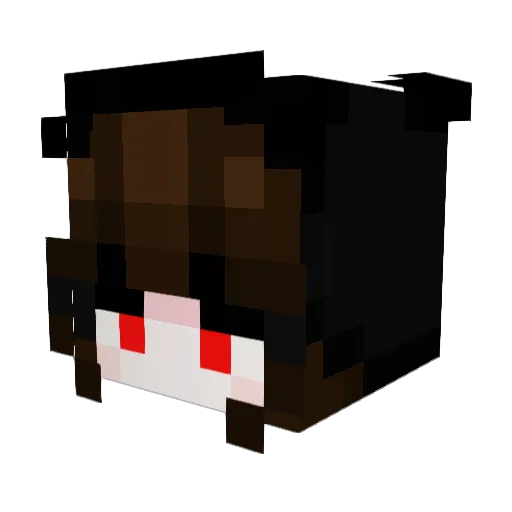 ghstw3b Minecraft avatar head, 3D render