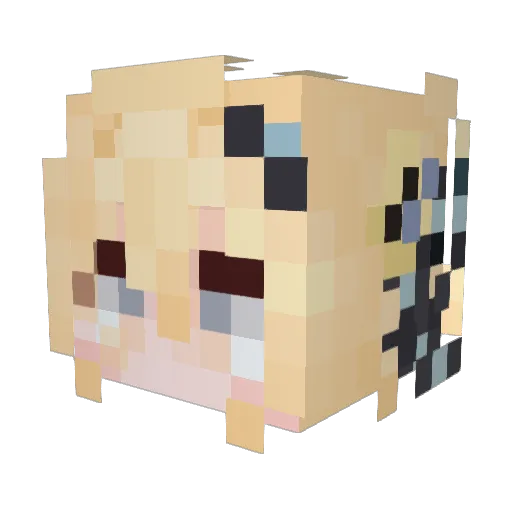 ghu02p Minecraft avatar head, 3D render