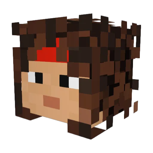 ghurtey Minecraft avatar head, 3D render