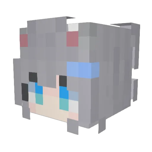 ghv105 Minecraft avatar head, 3D render