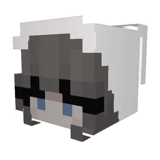 ghvstface Minecraft avatar head, 3D render