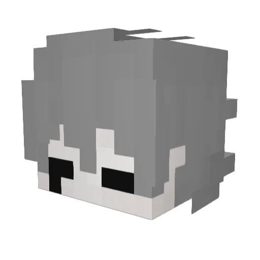 ghvsts Minecraft avatar head, 3D render