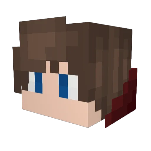 ghxstsqn Minecraft avatar head, 3D render