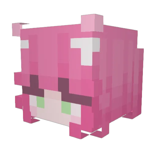 giabyte Minecraft avatar head, 3D render