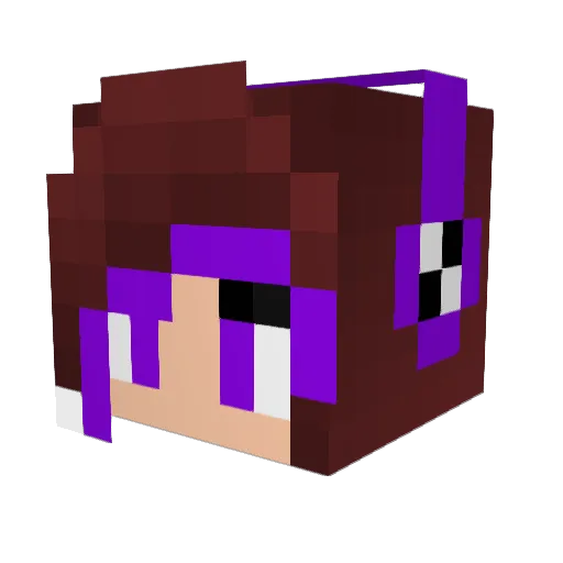 giamialia Minecraft avatar head, 3D render
