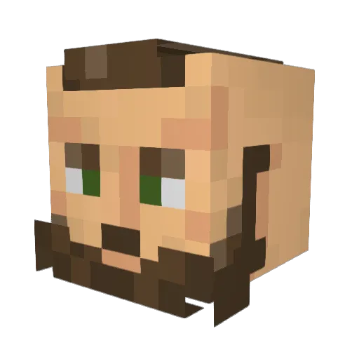 gianlogo Minecraft avatar head, 3D render