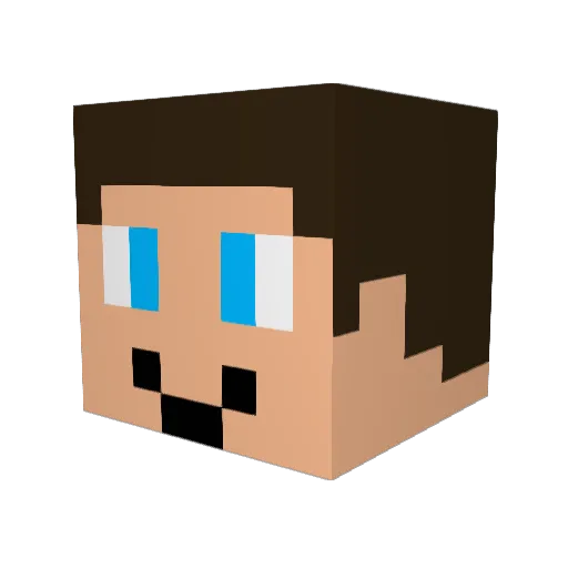 gianlouigi Minecraft avatar head, 3D render