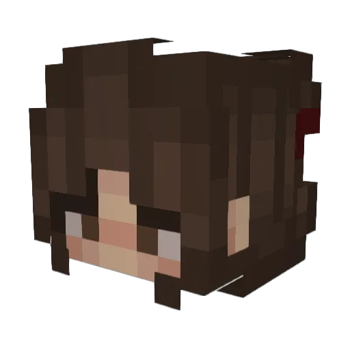 giannaaa Minecraft avatar head, 3D render
