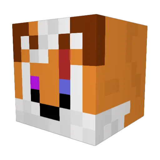 giannaxD Minecraft avatar head, 3D render