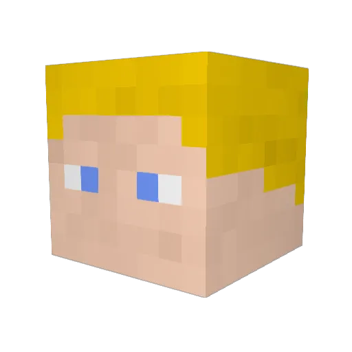 gibbain Minecraft avatar head, 3D render