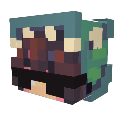 gibbenss Minecraft avatar head, 3D render