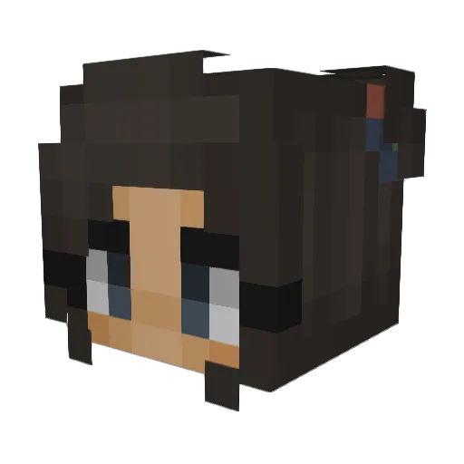 giblavk Minecraft avatar head, 3D render