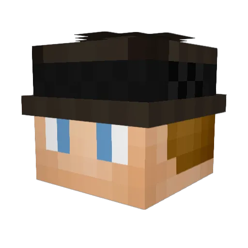 gibrony_ Minecraft avatar head, 3D render